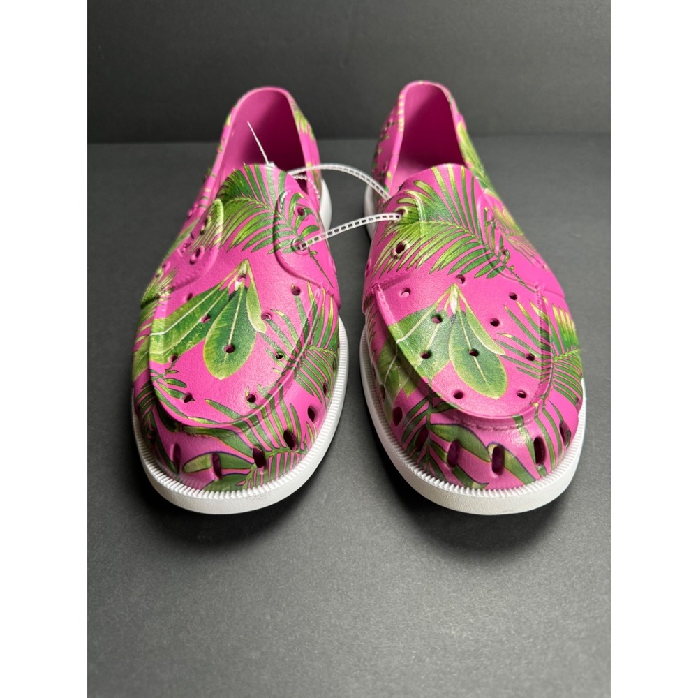 Sperry Top-Sider Men's Pink Green Tropical Floral Slip-On Boat Shoes Size 11 N